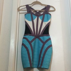 🔥 Hot Color Block Bodycon  Dress 🥵